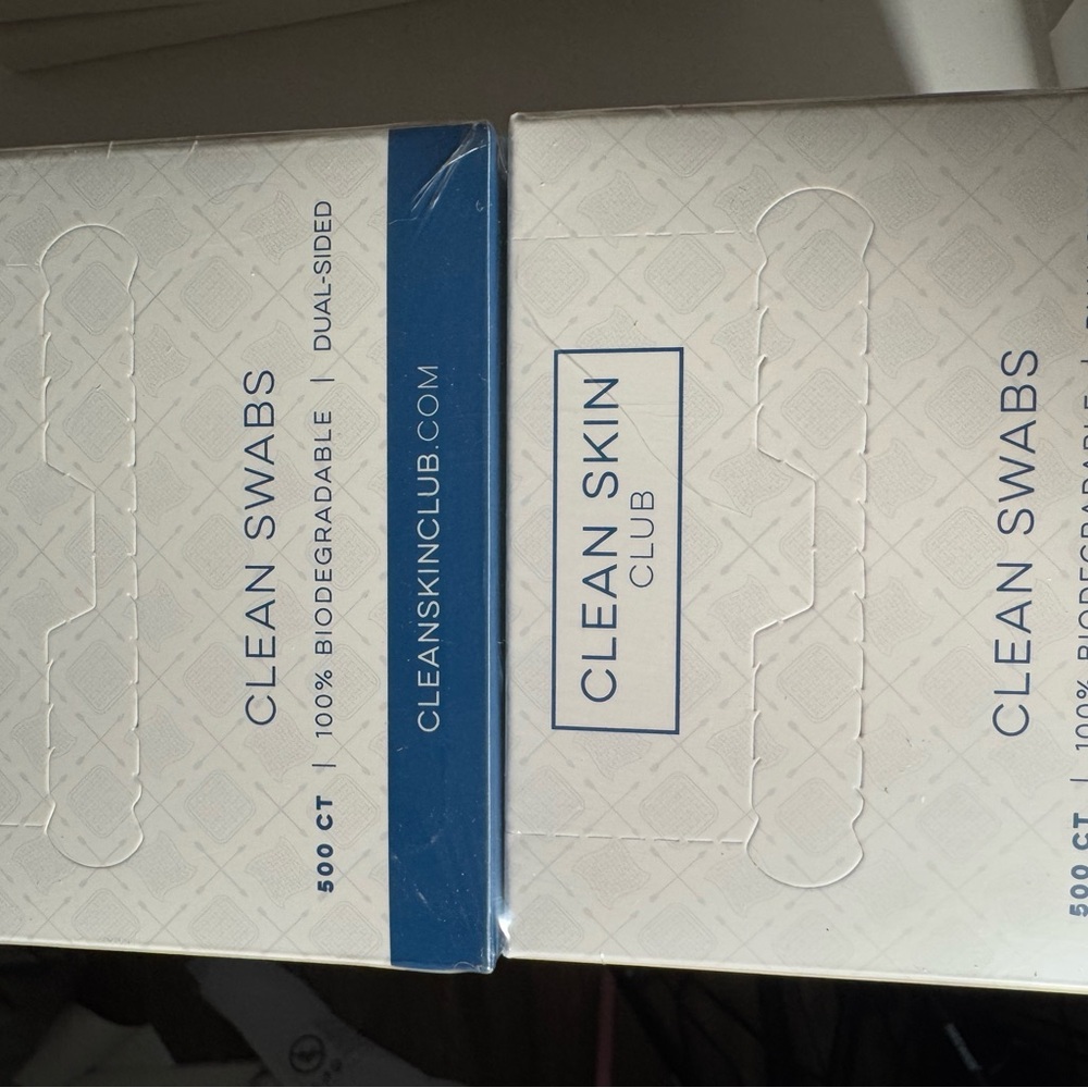 2pk Clean Skin Club Biodegradable Swabs - Blue and White